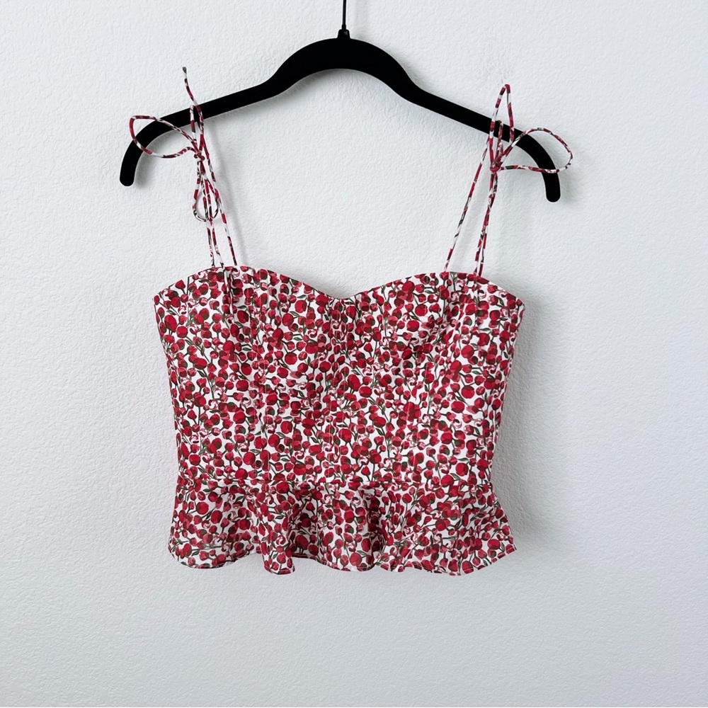 J. Crew x Liberty Cropped Peplum Top